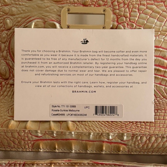 Brahmin Rosalie Sunkiss Melbourne Crossbody - Picture 11 of 12